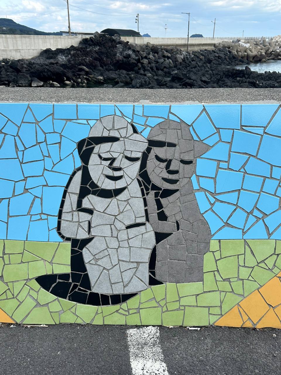 有趣的石頭上的畫